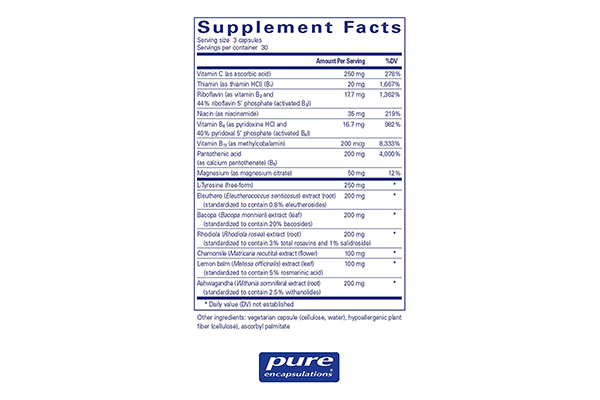 Pure Encapsulations Daily Stress Formula - 90 Capsules - Image 2