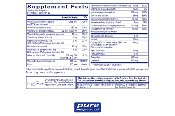 Pure Encapsulations O.N.E. Multivitamin - 60 Capsules - Image 2