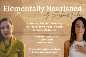 Elementally Nourished – A Sunset Beach Gathering of Restorative Yoga, Sound & Plant Medicine